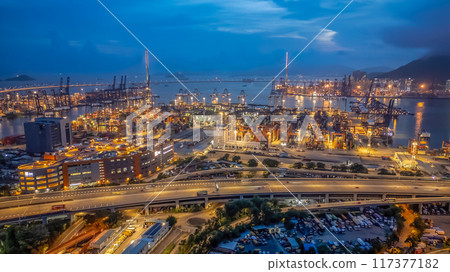 Aug 10 2024 Cargo Terminal, Shipyard and Logistic center in Kwai Tsing District, 117377182