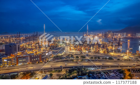 Aug 10 2024 Cargo Terminal, Shipyard and Logistic center in Kwai Tsing District, Aug 10 2024 Cargo Terminal, Shipyard and Logistic center in Kwai Tsing District, 117377188