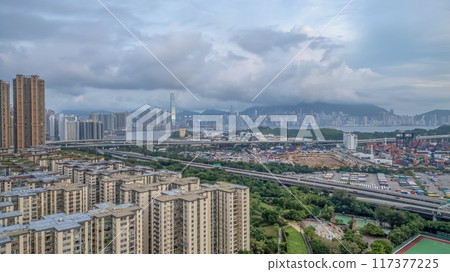 Aug 10 2024 Cargo Terminal, Shipyard and Logistic center in Kwai Tsing District, Aug 10 2024 Cargo Terminal, Shipyard and Logistic center in Kwai Tsing District, 117377225