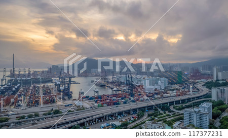 Aug 10 2024 Cargo Terminal, Shipyard and Logistic center in Kwai Tsing District, 117377231