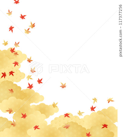 背景材料-秋天樹葉2024年4月1日向量 117377256