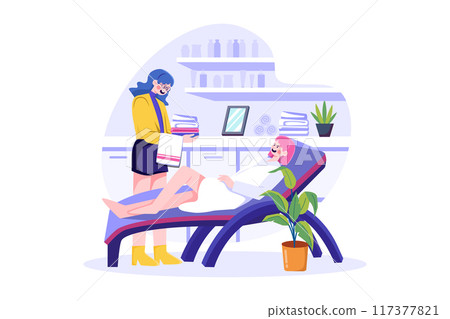 Customers Receiving Services in Spa Salons 117377821