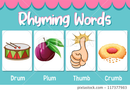 Rhyming Words Illustration Rhyming Words Illustration 117377983