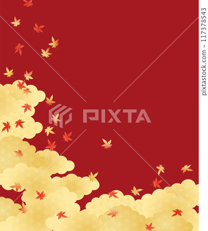 背景材料-秋天的樹葉2024年4月5日向量 117378543