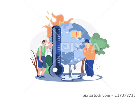 Unstable Weather Temperature 117378735