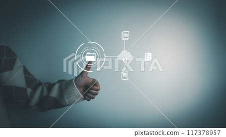 Document Management System, Officer manage files, Online document database management, automated processes to manage system, ERP enterprise efficient, business technology 117378957