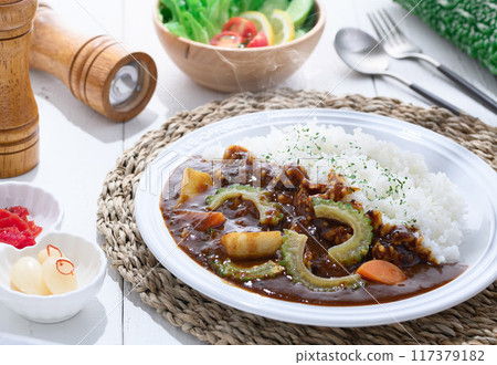 苦瓜咖哩(夏季蔬菜咖哩) 苦瓜咖哩(夏季蔬菜咖哩) 117379182
