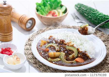 苦瓜咖哩(夏季蔬菜咖哩) 苦瓜咖哩(夏季蔬菜咖哩) 117379199