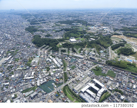 Scenery after takeoff from Chofu Airport 117380192