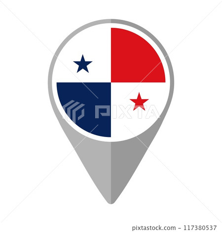 Black Silhouette of a Panama Country land Map	 117380537