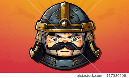 手绘卡通古代士兵插画图片 117380606