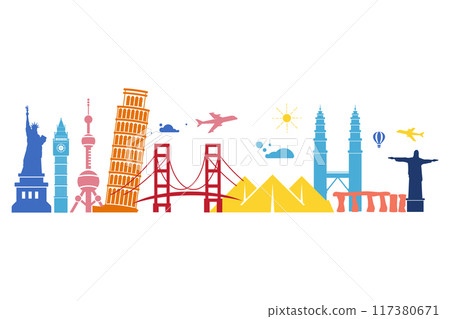 Tour travel around the world illustration Tour travel around the world illustration 117380671