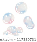 水彩風格肥皂泡插畫素材 117380731