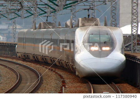 Sanyo Shinkansen 700 series Hikari Railstar train (Shin-Osaka to Hakata) Sanyo Shinkansen 700 series Hikari Railstar train (Shin-Osaka to Hakata) 117380940