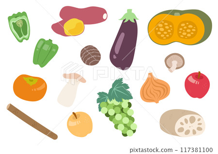 秋季食品插圖集 秋季食品插圖集 117381100