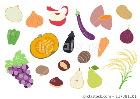 秋季食品插圖集 117381101