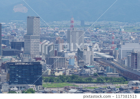 從八幡山展望台欣賞福井市中心的景色 117381513