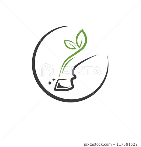 cow hoof trimming or horse shoe service care icon logo concept design 117381522