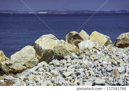 Yorishima Park seawall construction site, Asakuchi City, Okayama Prefecture 117381798