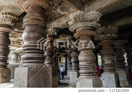 Part of the Harihareshwara temple in Harihar, India Part of the Harihareshwara temple in Harihar, India 117382009
