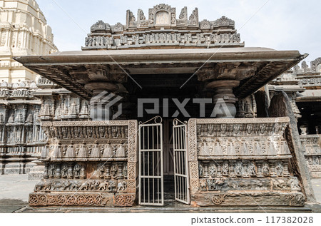 Part of the Harihareshwara temple in Harihar, India 117382028