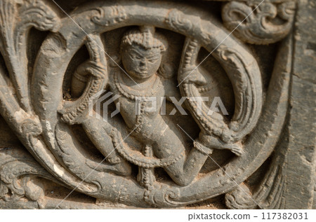 Part of the Harihareshwara temple in Harihar, India 117382031
