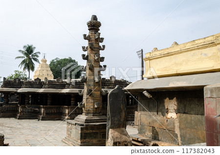 Part of the Harihareshwara temple in Harihar, India 117382043