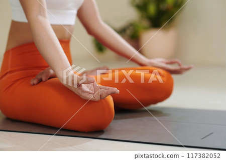 Practicing Yoga Meditation with Focused Calmness 117382052