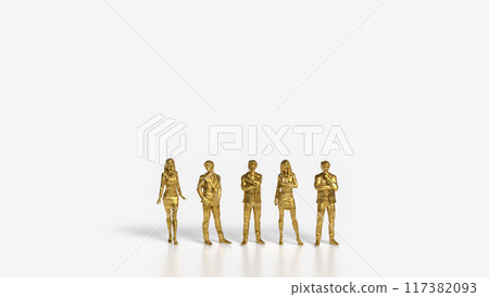 The Gold Business figure on white background 3d rendering. The Gold Business figure on white background 3d rendering. 117382093
