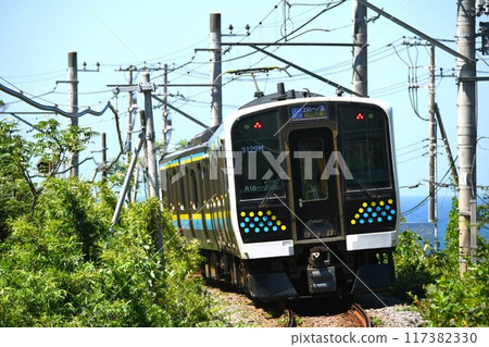 E131 series train on the Uchibo Line heading towards Kazusa Ichinomiya 117382330