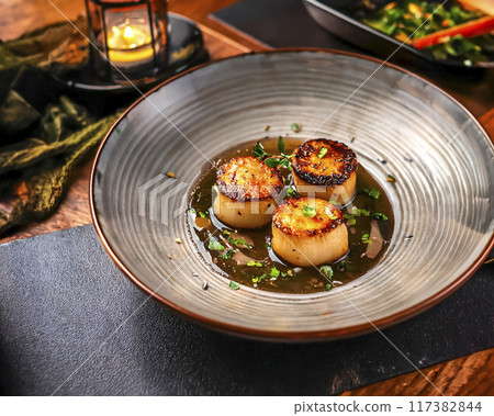 Scallop steak image material 117382844