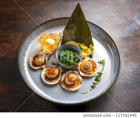 Scallop steak image material 117382846