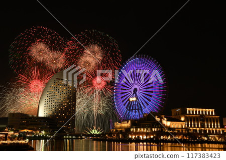 Minato Mirai Smart Festa 2024 Fireworks Display 117383423