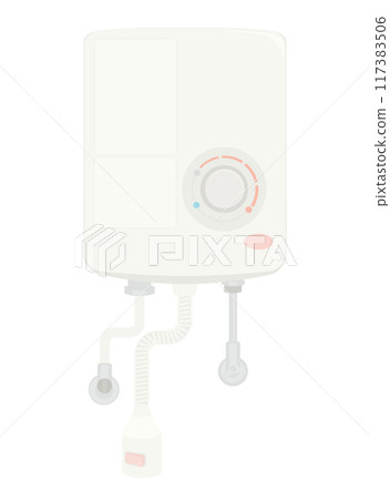 廚房小型熱水器插畫 廚房小型熱水器插畫 117383506