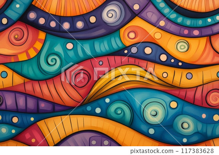 Tribal pattern of australian aboriginal 117383628