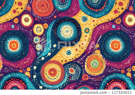 Tribal pattern of australian aboriginal 117383651