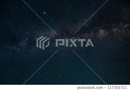 Starry sky: Beautiful galaxy and shining stars in the night sky 117383721