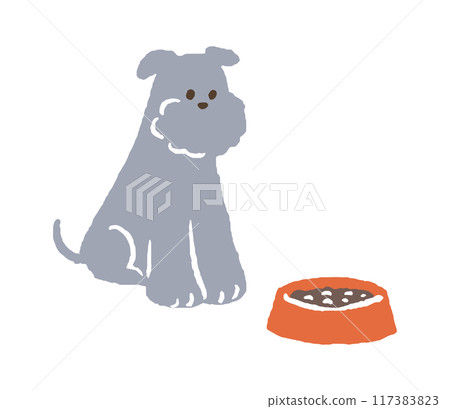 A dog waiting for food 117383823