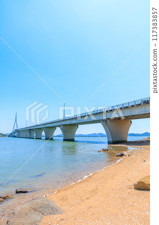Suo-Ohashi Bridge in summer, Yamaguchi City, Yamaguchi Prefecture Suo-Ohashi Bridge in summer, Yamaguchi City, Yamaguchi Prefecture 117383857