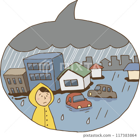 Heavy rain disaster 117383864
