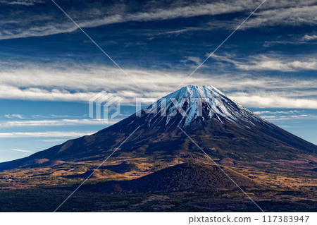 Evening view of Mt. Fuji from Shoji Pass Evening view of Mt. Fuji from Shoji Pass 117383947