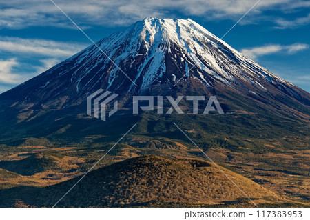 Evening view of Mt. Fuji from Shoji Pass Evening view of Mt. Fuji from Shoji Pass 117383953