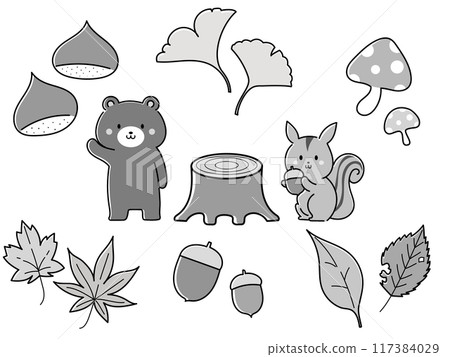 Autumn Various Set (Monochrome) 117384029