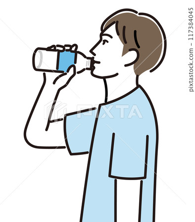 Profile of a man hydrating 117384045