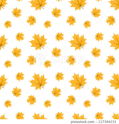 autumn leaves seamless pattern 117384233