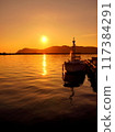 A fantastic sunrise over Kushimoto Fishing Port 117384291