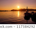 Sunrise at Kushimoto Fishing Port 117384292