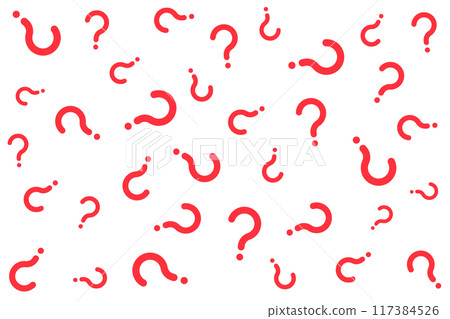 Random question mark pattern background (red and white) Random question mark pattern background (red and white) 117384526