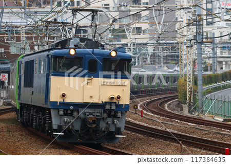 EF64 pulling the E235 series Yamanote Line supply train EF64 pulling the E235 series Yamanote Line supply train 117384635
