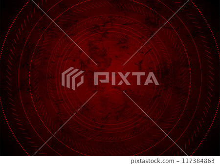 Abstract grunge technology background with linear geometric circles 117384863